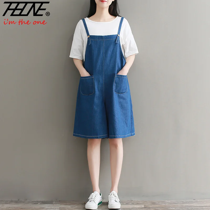 loose fit denim jumpsuit