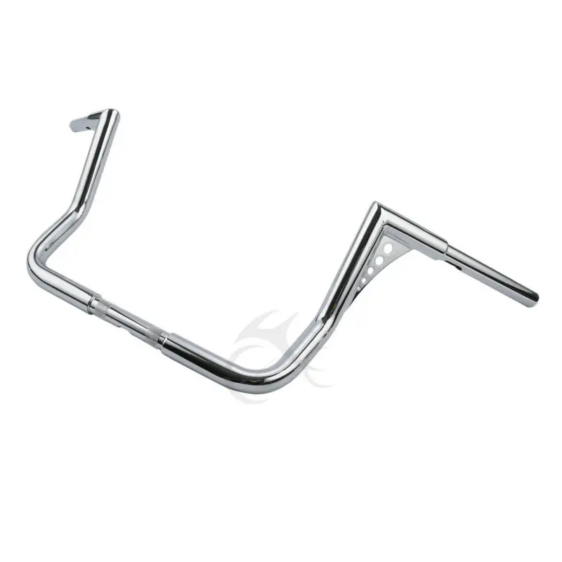 Motoecycle Chrome Rise 12 "Ape Hanger Handlebar 1 1/4" สำหรับ Harley