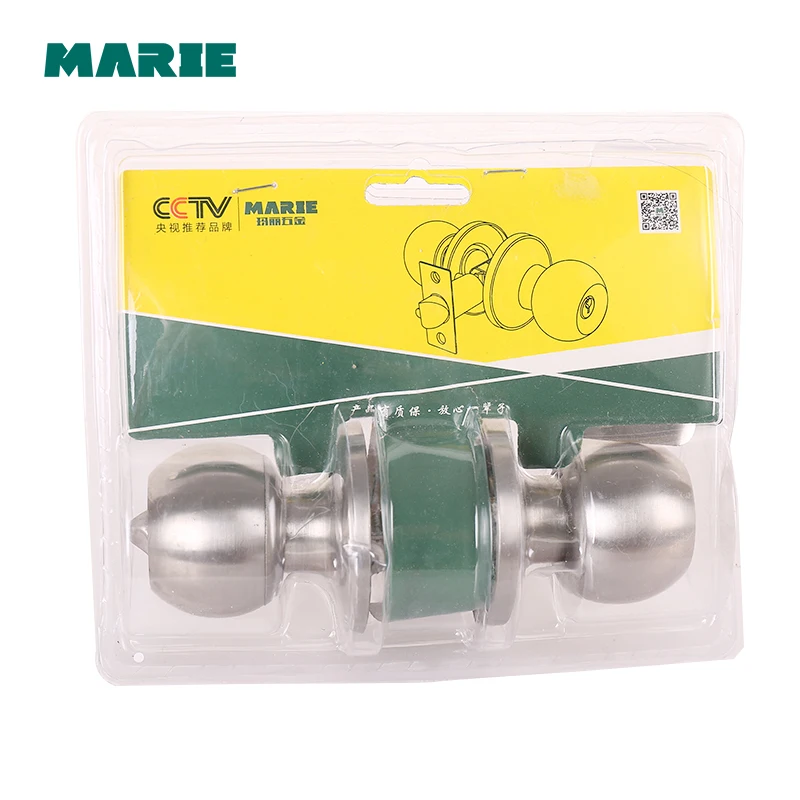 Stainless Steel Lock Round Ball Door Knobs Handles Passage Entrance Lock For Home Security Door Bedroom