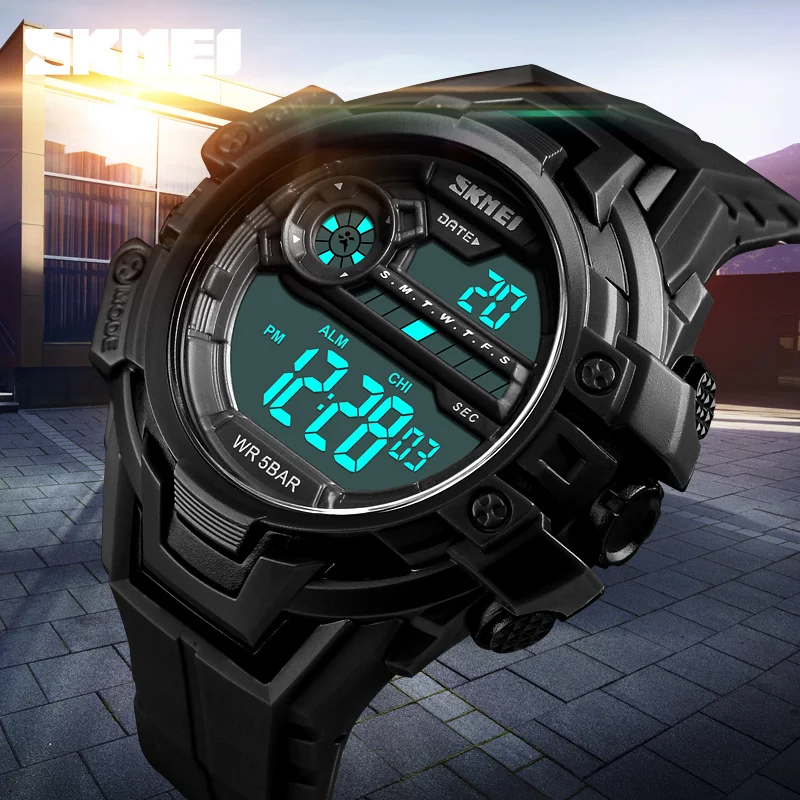 

Fashion SKMEI Mens Watches Top Brand Luxury Military Sports Watches Men Waterproof LED Digital Sport Watch Man Relogio Masculino