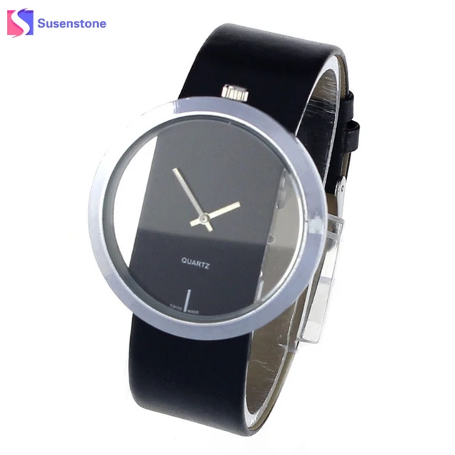 Wavors New Design PU Leather Transparent Dial Watch Relogio Feminino Hollow Anal Wavors New Design PU Leather Transparent Dial Watch Relogio Feminino Hollow Anal