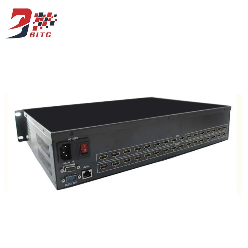 

SZBITC 4K 16x16 HDMI Matrix Switcher 16 In 16 Out EDID LCD Video Wall Processor With IR Remote Control