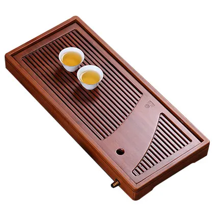 

Solid wood tea trays Drawer type Bamboo tea plate Home rosewood tea table Water storage drainage Chinese Kung Fu Tea accessories