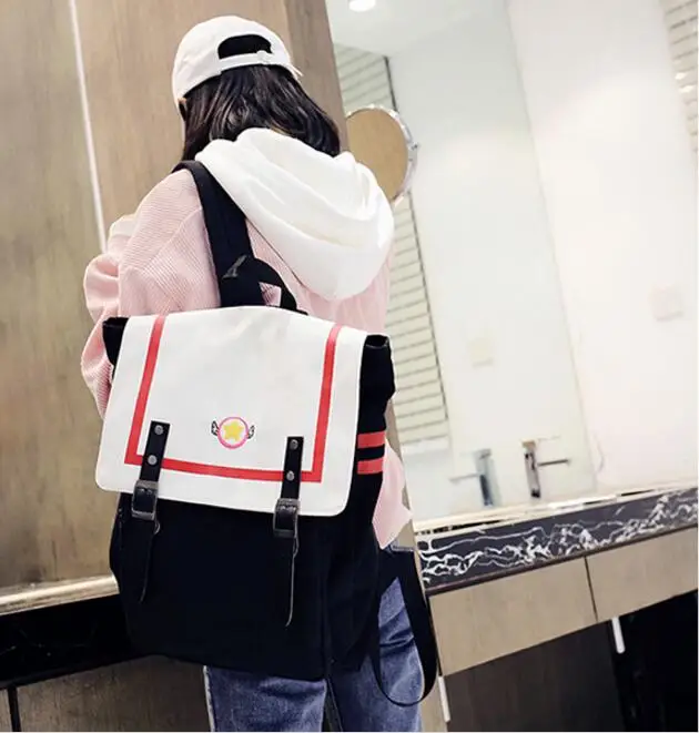 1 шт. sailor moon wing Косплей Аниме Cardcaptor Sakura Card captor Sakura школьный рюкзак с двойной пряжкой на ремне