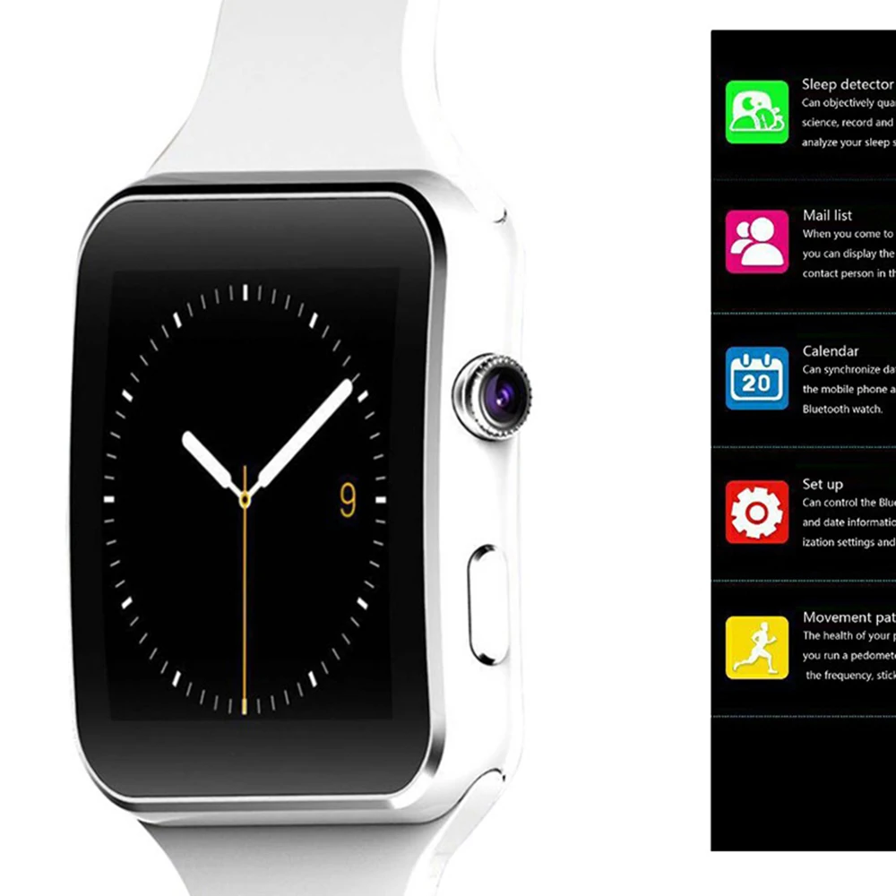 

2019 Calangdar New Men Smart Watch with Camera Touch Screen Support SIM TF Card Bluetooth Smartwatch