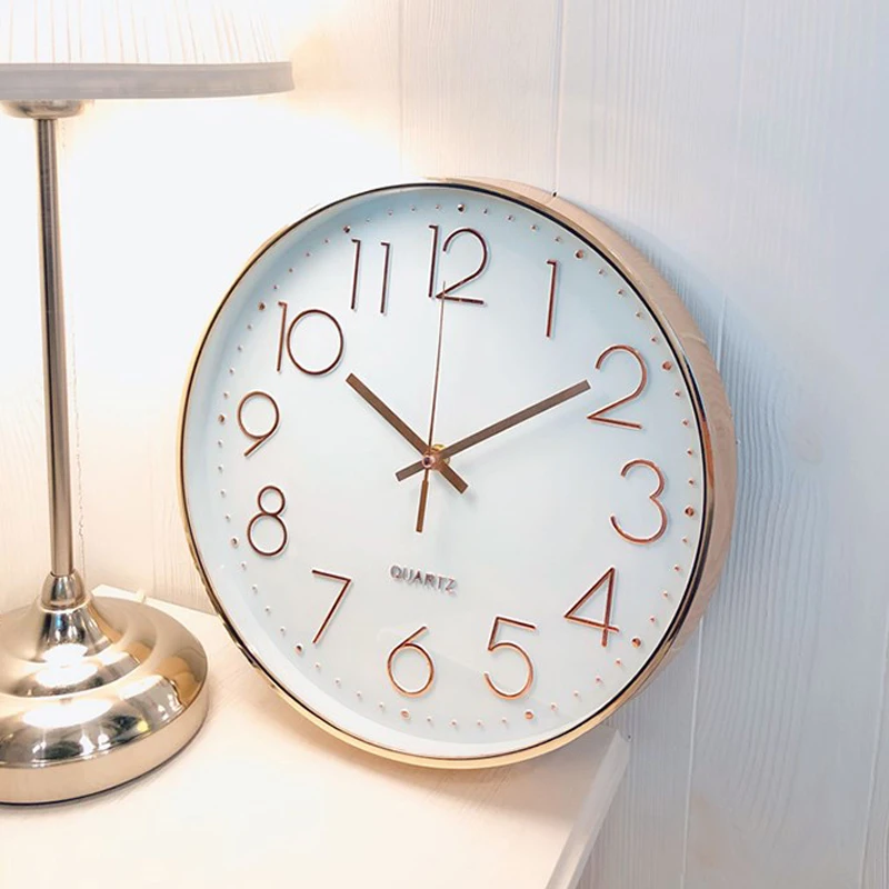 

2019 Rose Gold Digital Clock Quartz Silent for Home Decoration Drop Shipping