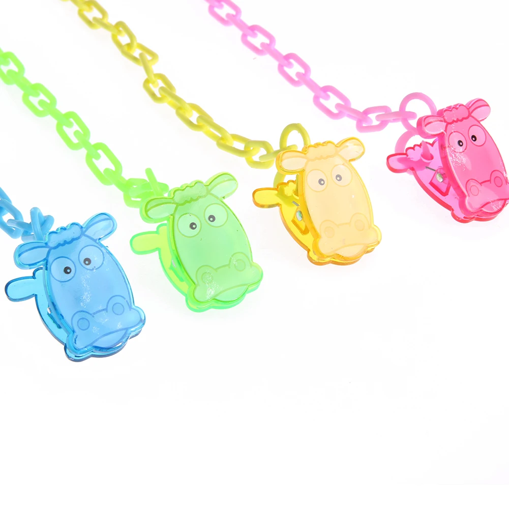 4 Pcs Lot Kartun Domba Berbentuk Bayi Anak Pacifier Rantai Klip