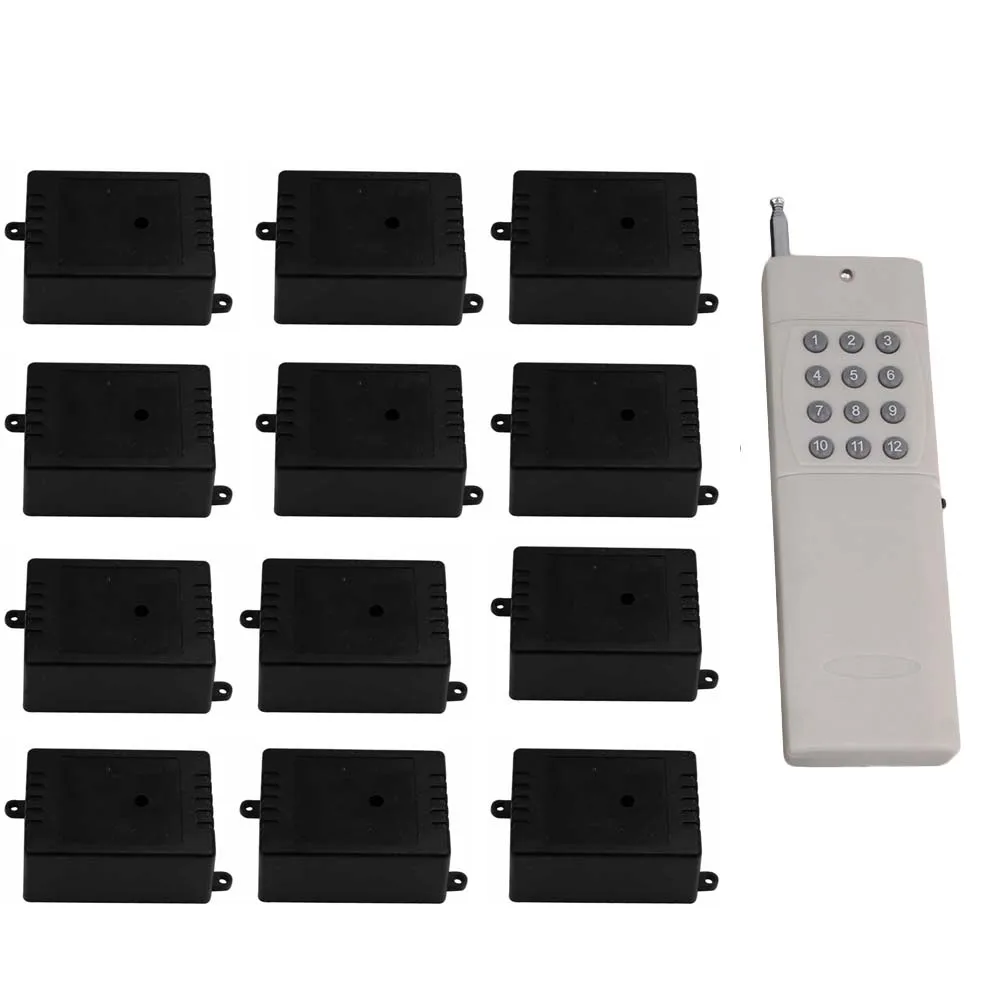 24V Self lock 12 Receivers Wireless Remote Control 433MHz Light Doorin