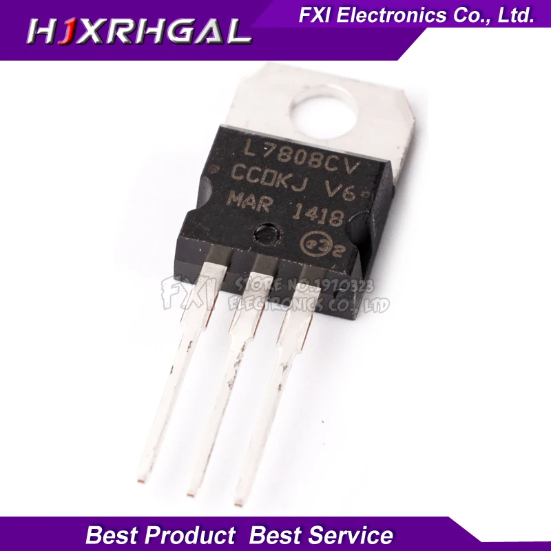 10PCS L7808CV TO220 L7808 TO 220 7808 LM7808 MC7808 stabilivolt voltage ...