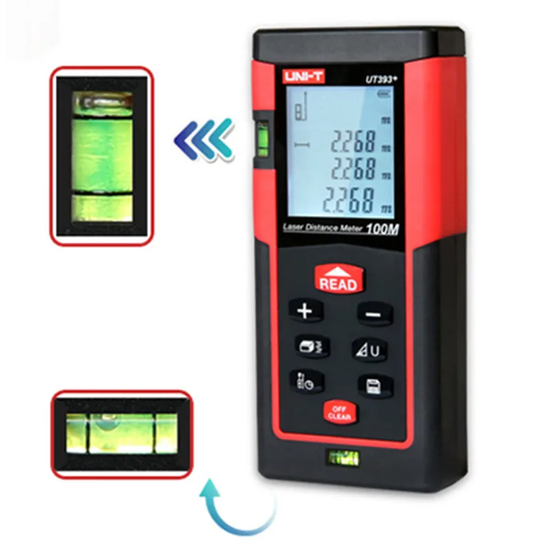 Laser Tape Measure UT393B+ Bubble Level Rangefinder Range Finder Tape Measure Angel/Area/Volume Digital Laser Distance Meter Laser Tape Measure UT393B+ Bubble Level Rangefinder Range Finder Tape Measure Angel/Area/Volume Digital Laser Distance Meter
