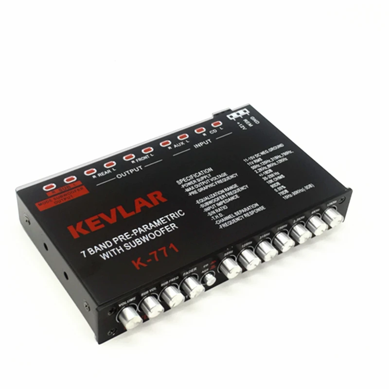 Auto audio EQ tuner frequentieverdeler, auto versterker