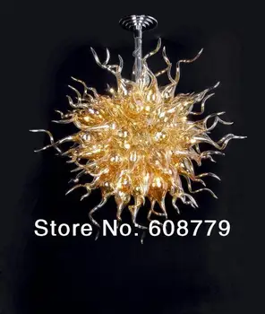 

Round Ball Shape Art Lighting Amber Modern Staircase Chandelier