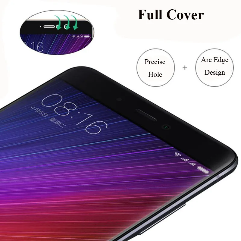 Закаленное стекло с полным покрытием для xiaomi redmi 4 4X 4A Note Pro Prime Mi5 Mi5X Mi6 Pocophone F1