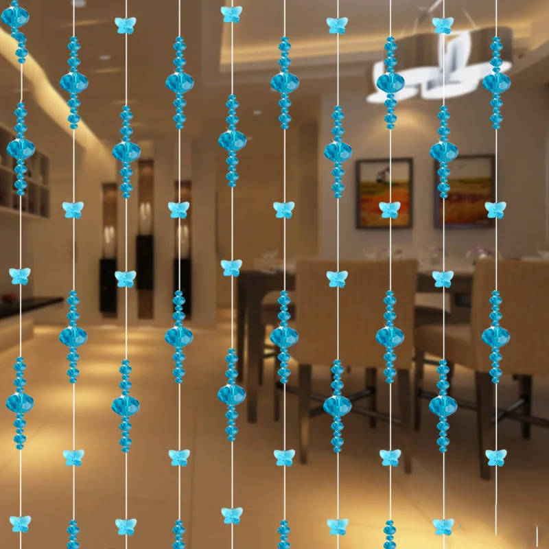 Crystal Glass Beads Rope Curtain Home Party Decor Living Room