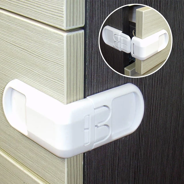 10Pcs Right Angle Drawer Lock Baby Safety Child Locks Children