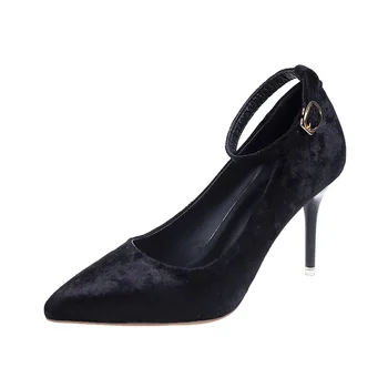 

Free shipping Pumps 2019 low to help with fine color high heels new fashion women's high heels Pointed fashion women's shoes