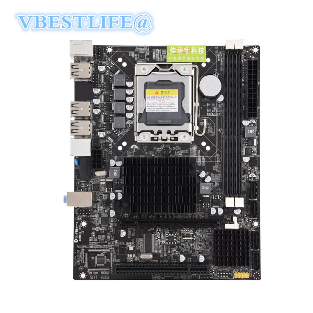 

X58 Desktop Computer Motherboard 6 Sound Channels Fast Ethernet ECC DDR3 Motherboard for LGA 1366 DDR3 1866/1600/1333MHz
