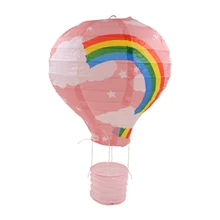 40 см/1" складной Радужный воздушный шар бумажный фонарь с корзинкой вечерние украшения