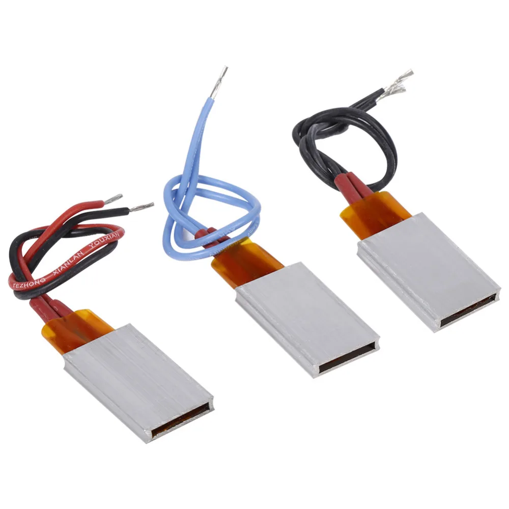 10 Pcs AC/DC Heating Plates 12V Thermostatic Aluminum Shell Ceramic
