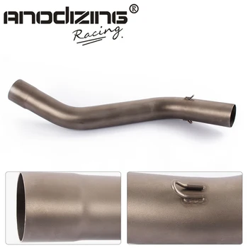 

Motorcycle Exhaust Middle Link Connecting Pipe Round Muffler Slip-On for Kawasaki ZX6R ZX-6R 2009 2010 2011 2012 2013 2014-2018