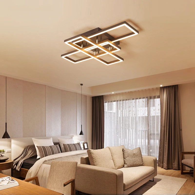 

Remote control modern led ceiling chandelier living room bedroom kitchen study dimming interior chandelier lighting lustres