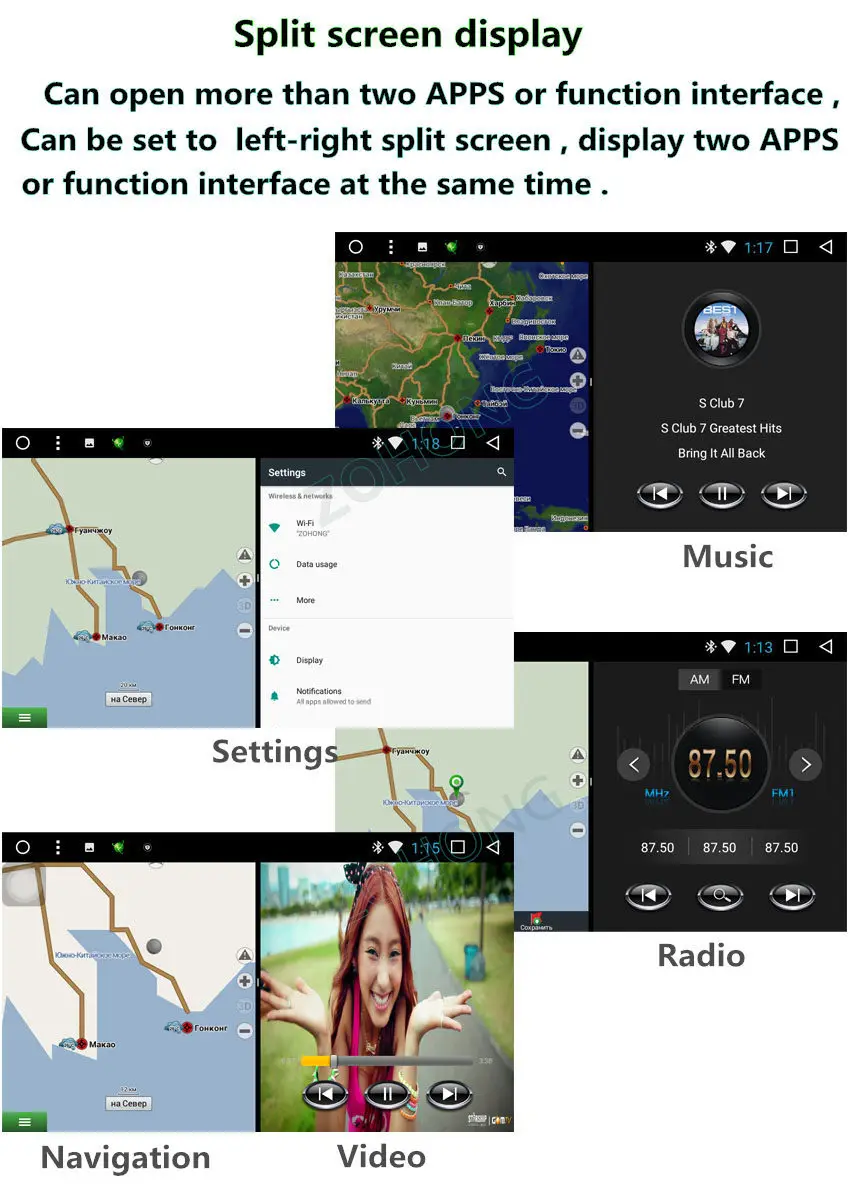 Clearance 2 din PIP Split Screen Android Car DVD Player GPS for Toyota Prado 120 Land Cruiser 120 CAR Navigation Radio RDS BT WIFI Map 6