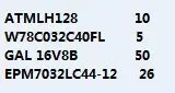 

Free shipping ATMLH128 W78C032C40FL GAL 16V8B EPM7032LC44-12