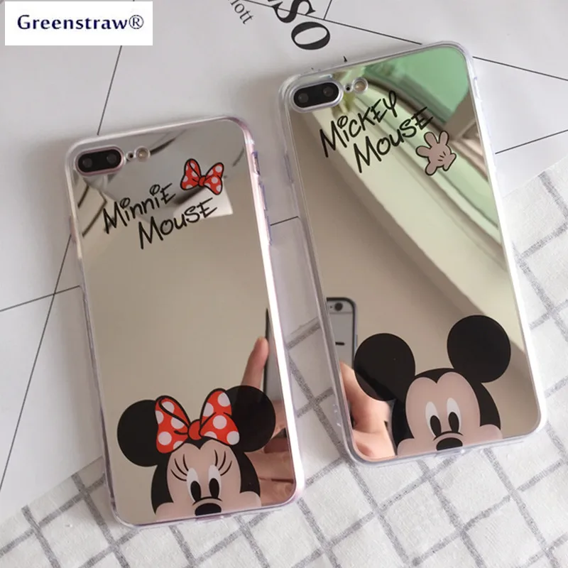 For iPhone 6 Case iPhone 8 X Case Mirror Cartoon Mickey Minnie Soft TPU Phone Cases For iPhone 7 5 6S 8 Plus iPhone XS XR XS Max For iPhone 6 Case iPhone 8 X Case Mirror Cartoon Mickey Minnie Soft TPU Phone Cases For iPhone 7 5 6S 8 Plus iPhone XS XR XS Max