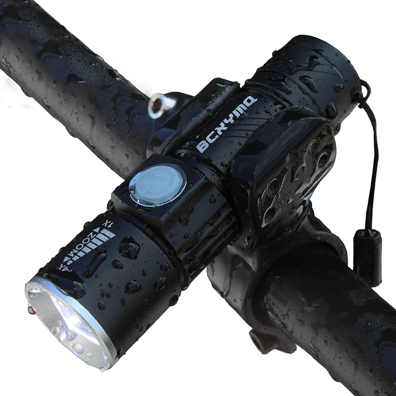 Cheap 2000 Lumen USB Rechargeable Bicycle Light MTB Bike Light Zoom Flashlight Waterproof Built-in Battery Bicycle Accessories 3