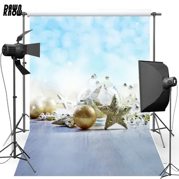 

DAWNKNOW Merry Christmas Vinyl Photography Background For Baby Shimmer Snow Polyester Backdrop For Children Photo Studio S2456