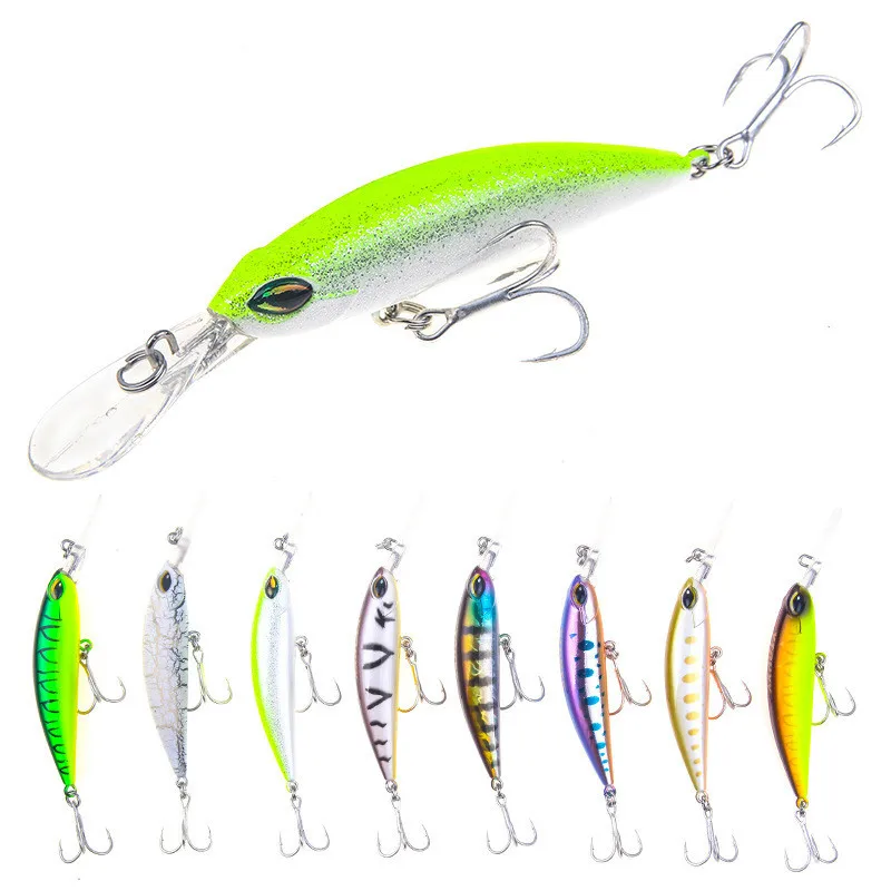 

8Pcs/lot 10cm 14.5g Lifelike Minnow Fishing Lure Hard Bait Wobblers Crankbait With 2 Hooks Top Water Floating Fish Lures