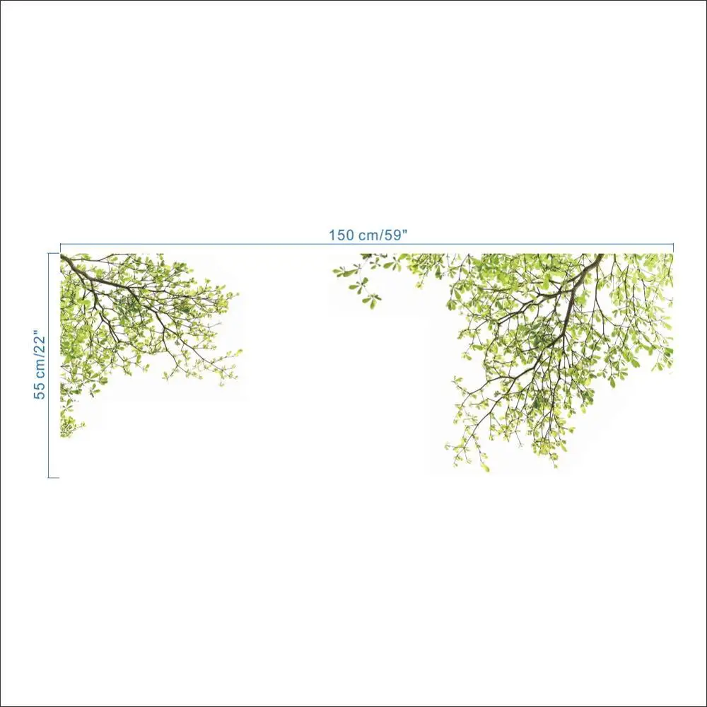 Зеленая ветка стены стикеры виниловые наклейки для гостиной стены домашний Декор стены плакат vinilos paredes украшение стены