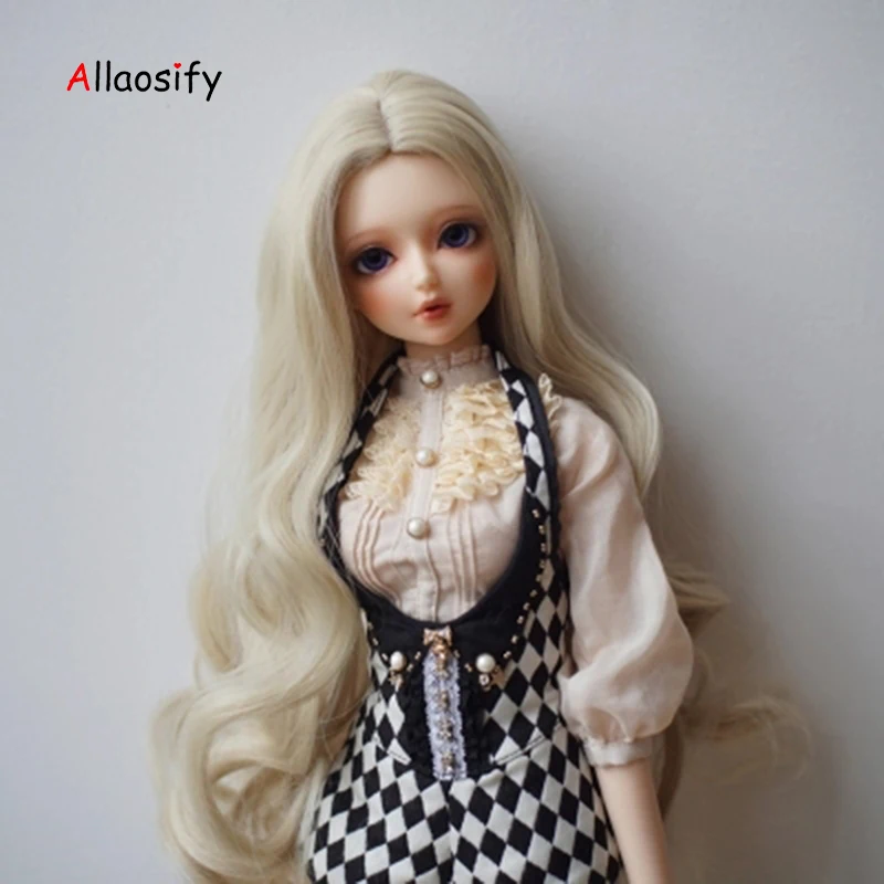 Allaosify Bjd / SD как парик для куклы дядя длинные вьющиеся волосы 1/31/4 1/6 1/8 высокая
