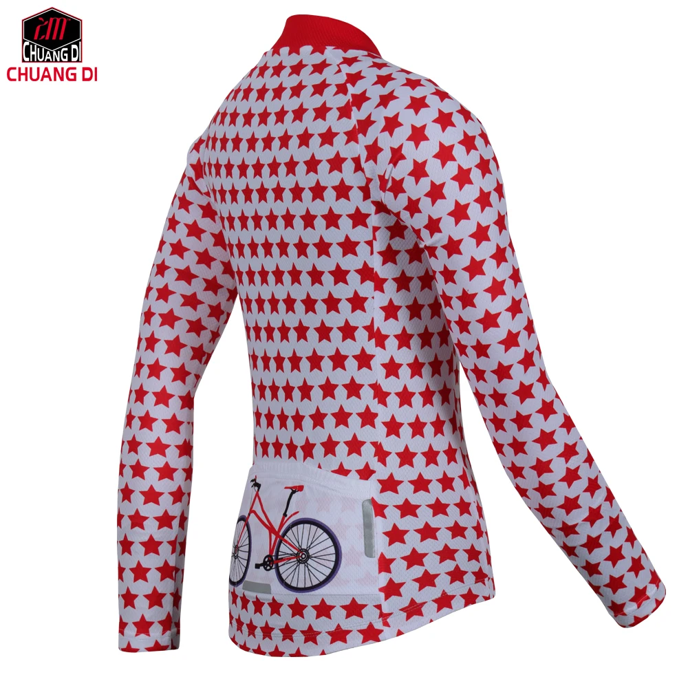 chuangdi Высокое качество женский спортивный для велоспорта Джерси велосипед с коротким рукавом Одежда для велоспорта Топ