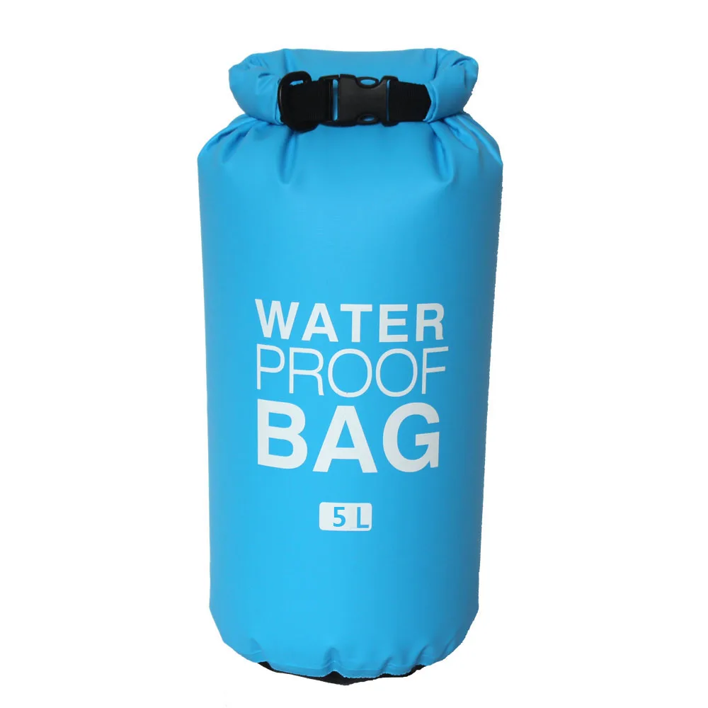 Marjaqe на открытом воздухе ПВХ Водонепроницаемый сухой мешок сумка для хранения рафтинг каякинга каноэ плавательным сумка 2L 5L 15L 20 Комплекты ltravel - Цвет: sky blue 5L