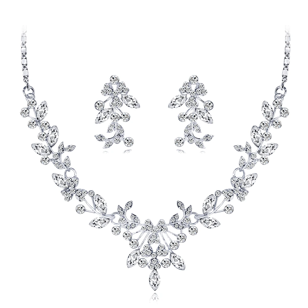 SET0048 Hot sale Bridal Wedding Cubic Zirconia Clear Stone Jewelry Set | Украшения и аксессуары