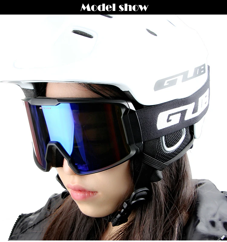 Трехслойные защитные лыжные очки anti-UV400 двухслойные линзы противотуманные очки унисекс большие Лыжные маски для катания на лыжах