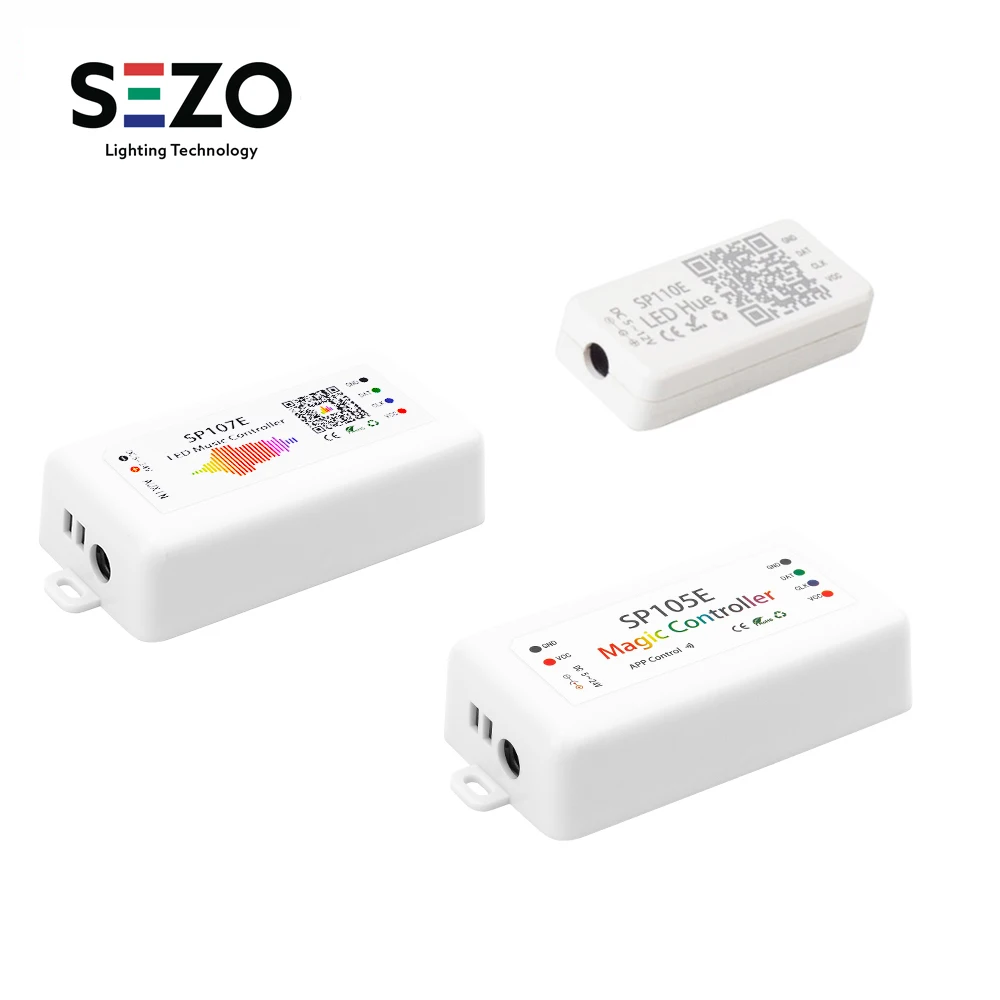 DC5V-24V SP105E SP107E SP110E Bluetooth Music Led Controller WS2811 WS2812B SK6812 RGB/RGBW APA102 WS2801 Pixels Led Strip Leds
