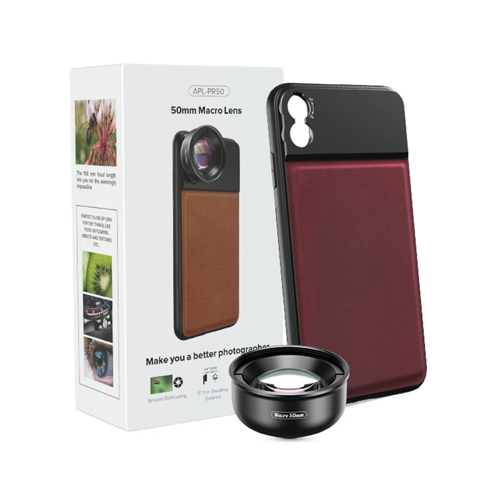 Moveski PR-50 макрообъектив для мобильного телефона объектив камеры 4K 50 мм Оптический Телефон объектив для iPhone Android смартфон