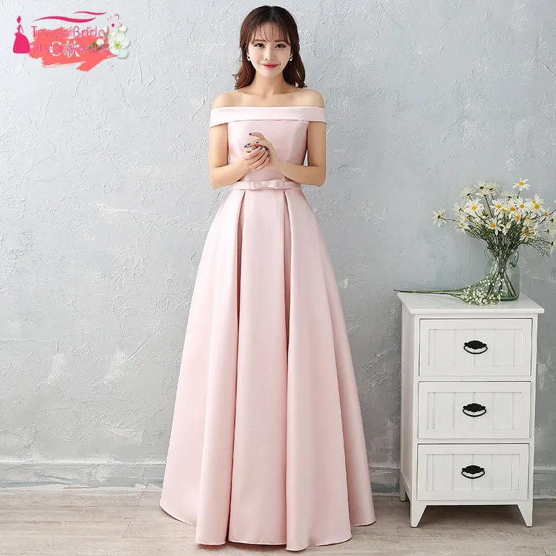 A B C D E F платья подружки невесты дешевая цена серые розовые простые винтажные Длинные Платья для подружек невесты настоящие фото дешевая цена - Цвет: Pink C