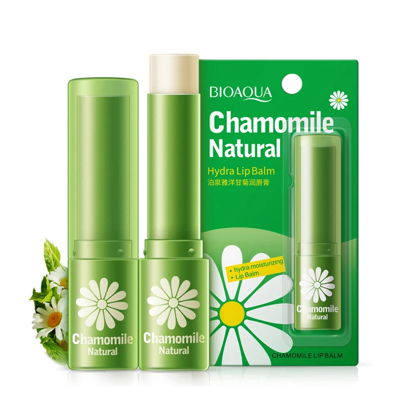 

BIOAQUA natural chamomile moisturizing lip balm beauty & health repair lips wrinkles fade lip lines lipstick lip skin care