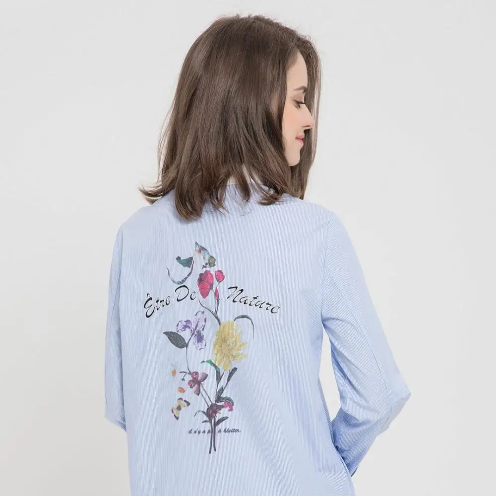  Xiaomi 10:07 woman cotton floral striped Comfortable Elegant girl Embroidery female Summer for Skir