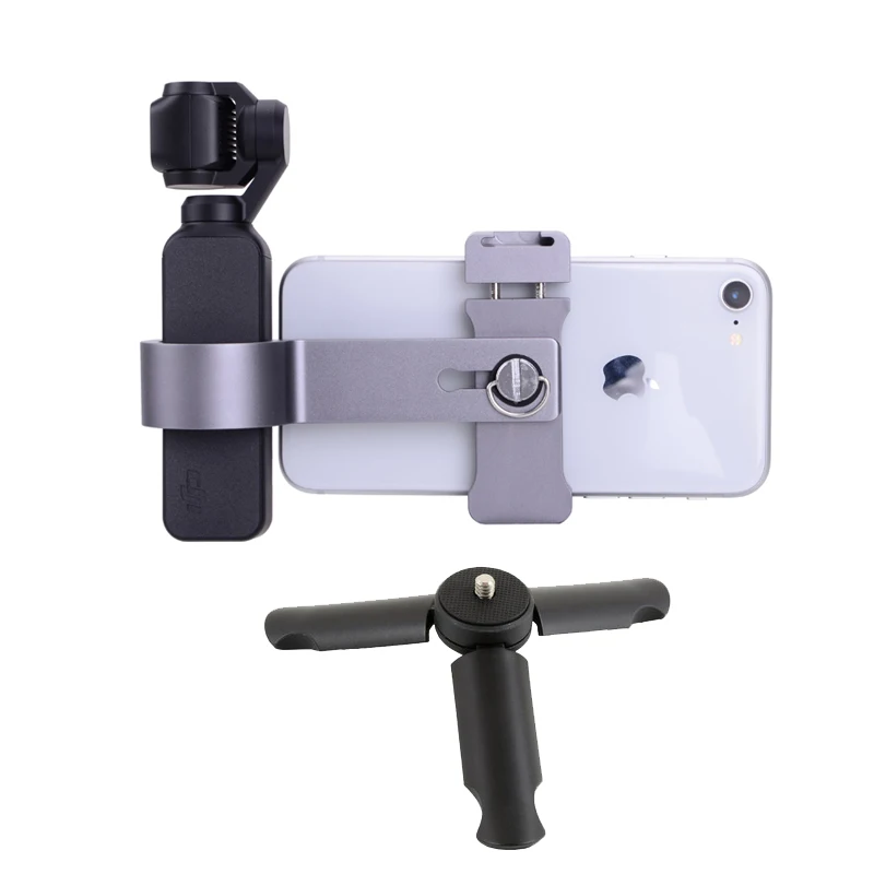 Bephotofone Osmo карманные аксессуары для мобильных телефонов держатель крепление набор неподвижная фигура кронштейн для Dji Osmo карманные камеры - Цвет: Серебристый