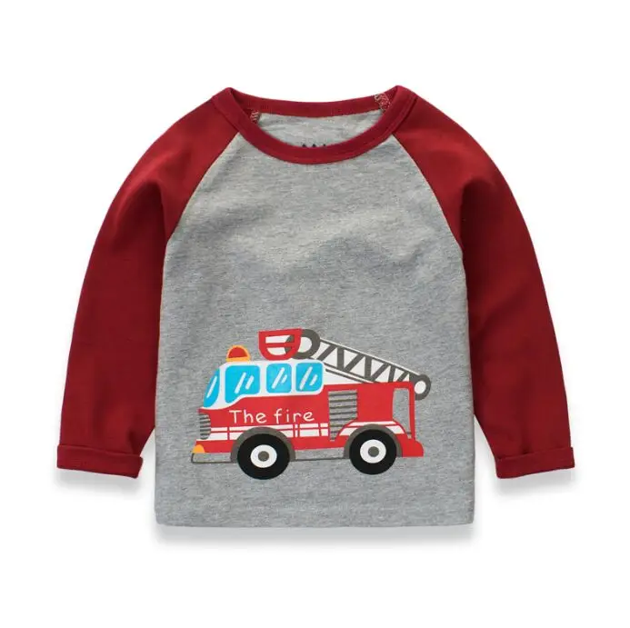 Топы для маленьких мальчиков, детские футболки г., весенне-Осенние футболки детская одежда свитер для мальчиков футболка в полоску верхняя одежда для детей от 2 до 8 лет - Цвет: T-Shirts 9