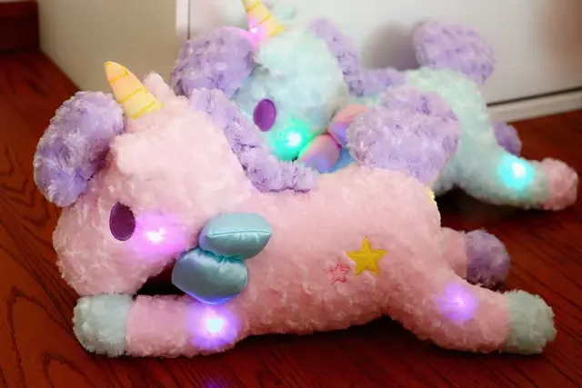 Light Up Plush Unicorn Doll Stuffed Illuminated Unicorn Toy Colorful Lights Glowing Animals Kids Overnight Toy Boys Girls 55cm 5