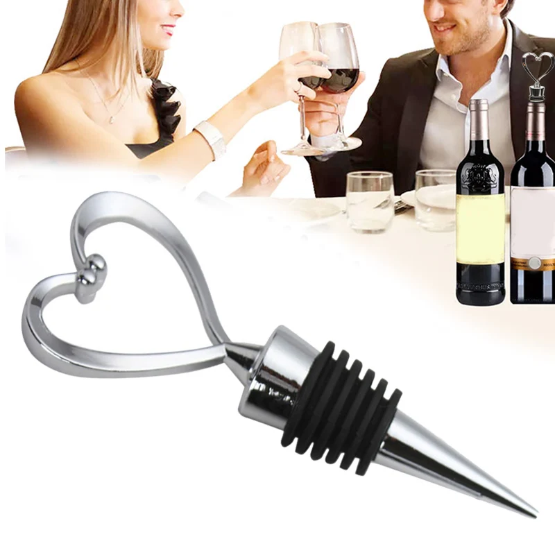 Hoomall 1PCs Stainless Steel Heart Wine Stoppers Champagne Wine Bottle