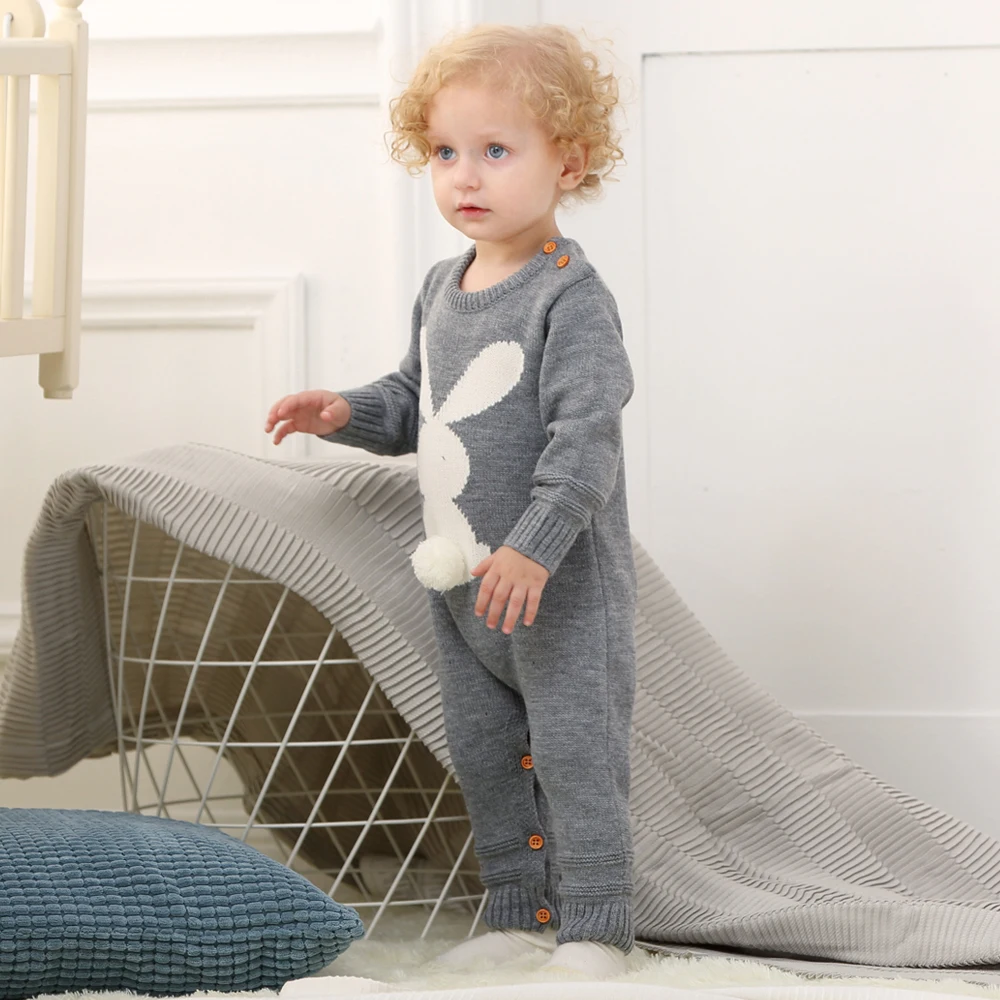 La Niña de Los Monos de Invierno Cálido Niños Recién Nacidos de Una sola Pieza Del Mono Lindo Conejo de Punto de Manga Larga Trajes de Cuerpo Con Las Piernas Sunsuit 0-24 M La Niña de Los Monos de Invierno Cálido Niños Recién Nacidos de Una sola Pieza Del Mono Lindo Conejo de Punto de Manga Larga Trajes de Cuerpo Con Las Piernas Sunsuit 0-24 M
