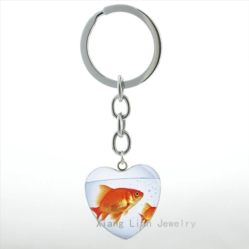 094 49 De Réductionmode Ryukin Poisson Rouge Coeur Pendentif Porte Clés Femmes Bande Dessinée Sirène étoile De Mer Corail Récif Sous Marin Monde