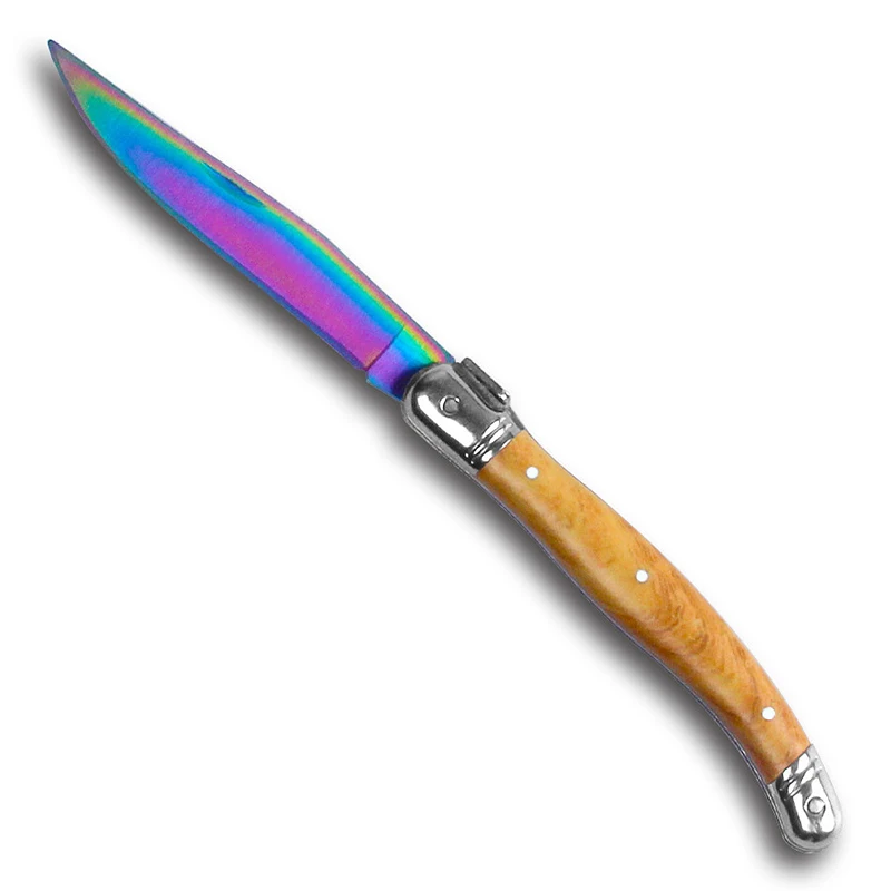 Stainless Steel Folding Knife Colorful Titanium Household Knife Fruit Knife Outdoor Tool Knife Gift Knife Kitchen Tool (2)