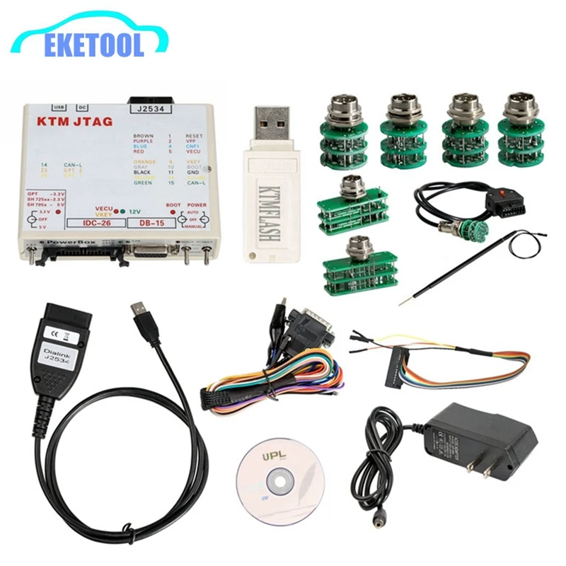

New DiaLink J2534 KTMFLASH KTM JTAG Box ECU Power Upgrade Tool PCMFlash 1.1.95 ECU Transmission Model KTM Flash For VAG